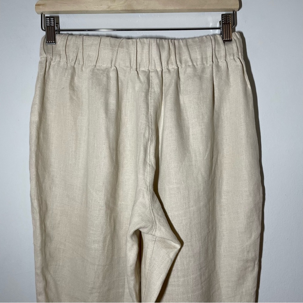NAIF Beige Drawstring Straight-Leg Pants - Picture 4 of 6